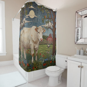 Elegante country chic boho koe boerderij douchegordijn