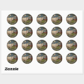 Elegante country chic boho koe boerderij ronde sticker (Vel)
