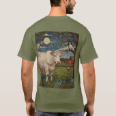 Elegante country chic boho koe boerderij t-shirt (Achterkant)