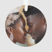 Elegante Country Manor bruiloft foto Keepsake Ornament (achterkant)