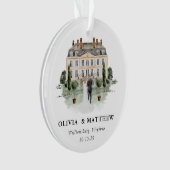 Elegante Country Manor bruiloft foto Keepsake Ornament (voorkant)