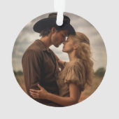 Elegante Country Manor bruiloft foto Keepsake Ornament (achterkant)