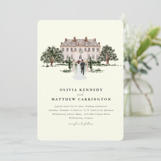 Elegante Country Manor Ranch Alles in één Kaart (Staand voorkant)