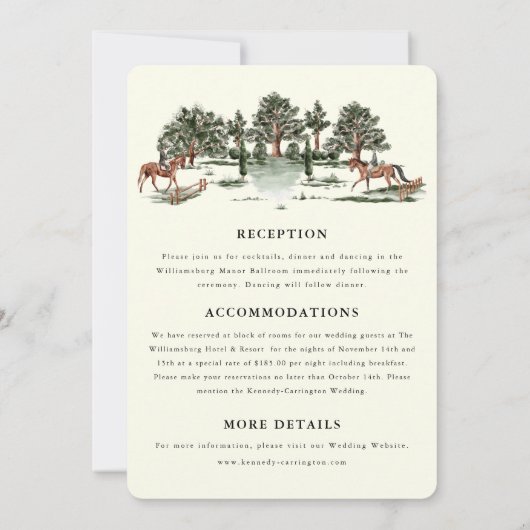 Elegante Country Manor Ranch Alles in één Kaart (Achterkant)