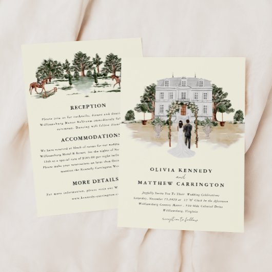 Elegante Country Manor Ranch Alles in één Kaart