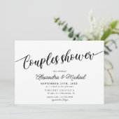 Elegante Couples Baby Shower Kaart (Staand voorkant)