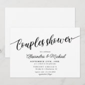 Elegante Couples Shower Kaart (Voorkant / Achterkant)