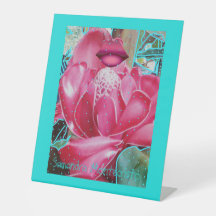 Elegante couture aardbei bloem voetstuk teken