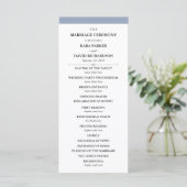 Elegante Couture | Dusty Blue Wedding-programma Programmakaart (Staand voorkant)