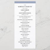 Elegante Couture | Dusty Blue Wedding-programma Programmakaart (Voorkant)