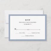Elegante Couture | Dusty Blue Wedding RSVP (Voorkant)