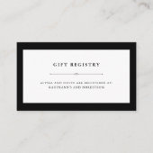 Elegante Couture | Invoegen geschenkregister Informatiekaartje (Voorkant)