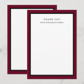 Elegante Couture | Marsala Bedankkaart (Voorkant / Achterkant)