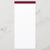 Elegante Couture | Marsala Huwelijksmenu Menu (Achterkant)