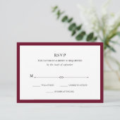 Elegante Couture | Marsala RSVP Kaartje (Staand voorkant)