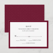 Elegante Couture | Marsala RSVP Kaartje (Voorkant / Achterkant)