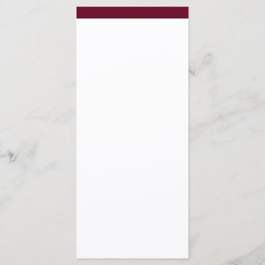 Elegante Couture | Marsala Trouwmenu Menu (Achterkant)