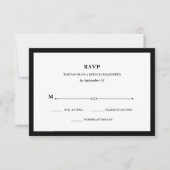 Elegante couture | Zwart-wit RSVP (Voorkant)