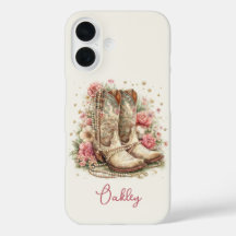 Elegante Cowgirl-laarzen met gebloemde monogram