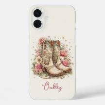 Elegante Cowgirl-laarzen met gebloemde monogram