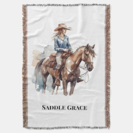 Elegante Cowgirl Western Bedding Accent Deken