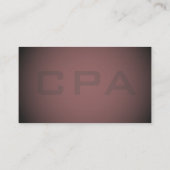 Elegante CPA gecertificeerde openbare accountant Visitekaartje (Achterkant)