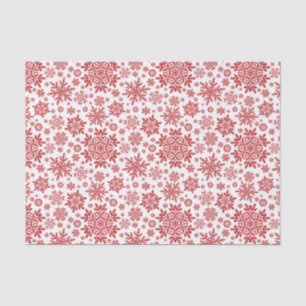 Elegante Cranberry Sneeuwvlok (Wit) Tissuepapier