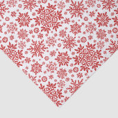 Elegante Cranberry Sneeuwvlok (Wit) Tissuepapier (Detail)