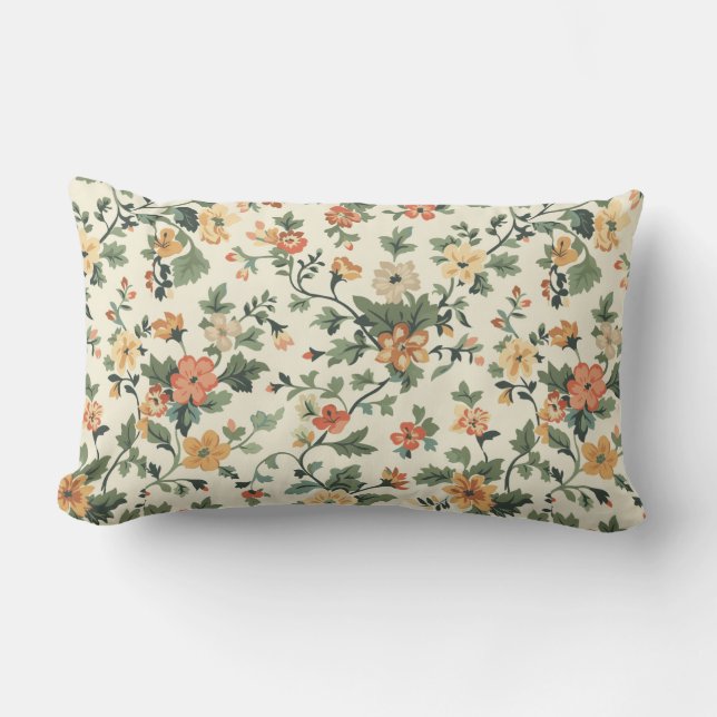 Elegante Cream Blossoms Kussen (Voorkant)