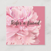 Elegante Cream Blush Roze Bloemen Make-up Studio Aanbevelingskaartje (Voorkant)