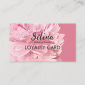 Elegante Cream Blush Roze Bloemen Make-up Studio Klantenkaartje (Voorkant)