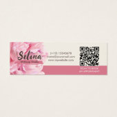 Elegante Cream Blush Roze Bloemen Make-up Studio Mini Visitekaartjes (Achterkant)