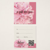 Elegante Cream Blush Roze Bloemen Make-up Studio Vierkante Visitekaartjes (Voorkant /achterkant)