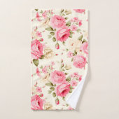 Elegante Cream Blush Roze Rozen Bad Handdoek (Handdoek)