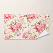 Elegante Cream Blush Roze Rozen Bad Handdoek (Handdoek)
