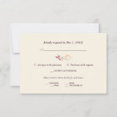 Elegante Cream Boho Wildflower Bruiloft RSVP Kaartje (Voorkant)