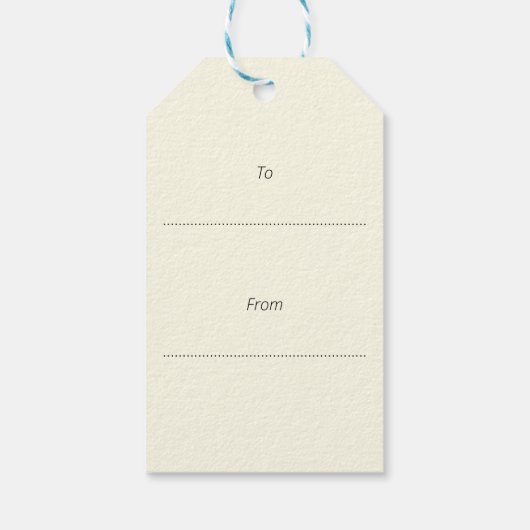 Elegante Cream Christmas Baubles Cadeaulabel (Achterkant)