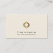 Elegante Cream en Goud Mediation Services Visitekaartje (Voorkant)