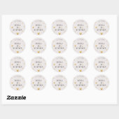 Elegante Cream Gouden Hart Bruiloft Ronde Sticker (Vel)