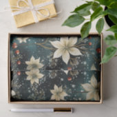Elegante Cream Poinsettia Kerstmis Decoupage Tissuepapier (Geschenk)