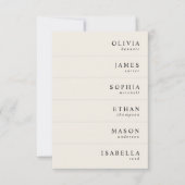 Elegante Cream Trouwnaam Plaats Kaarten (Voorkant)