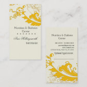 Elegante Creatieve Stijlvolle Bloemen Afsprakenkaartje (Voorkant / Achterkant)