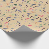 Elegante Crème Beige FLORAL Cadeaupapier (Hoek)