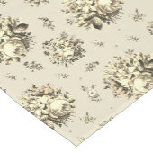Elegante  Crème Beige Rozen Floral Pattern Korte Tafelloper (Hoek)