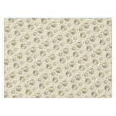 Elegante Crème Beige Rozen Floral Pattern Tafelkleed (Voorkant (Horizontaal))