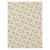Elegante Crème Beige Rozen Floral Pattern Tafelkleed (Voorkant)