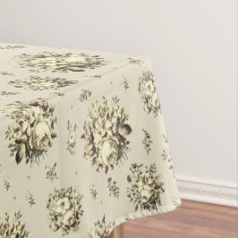 Elegante  Crème Beige Rozen Floral Pattern Tafelkleed