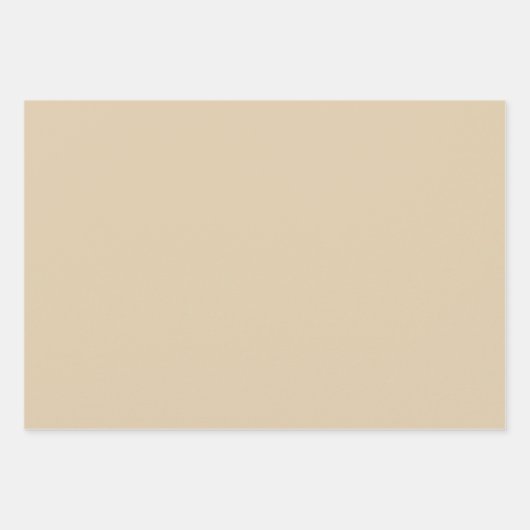 Elegante Crème/Beige/Tan Verpakkende Document Blad Inpakpapier Vel (Voorkant 2)