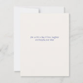 Elegante Crème & Blauwe Bloemige Save the Date (Achterkant)