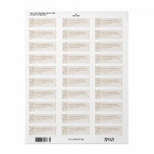 Elegante Crème Bloemenweelde Etiket (Full Sheet)